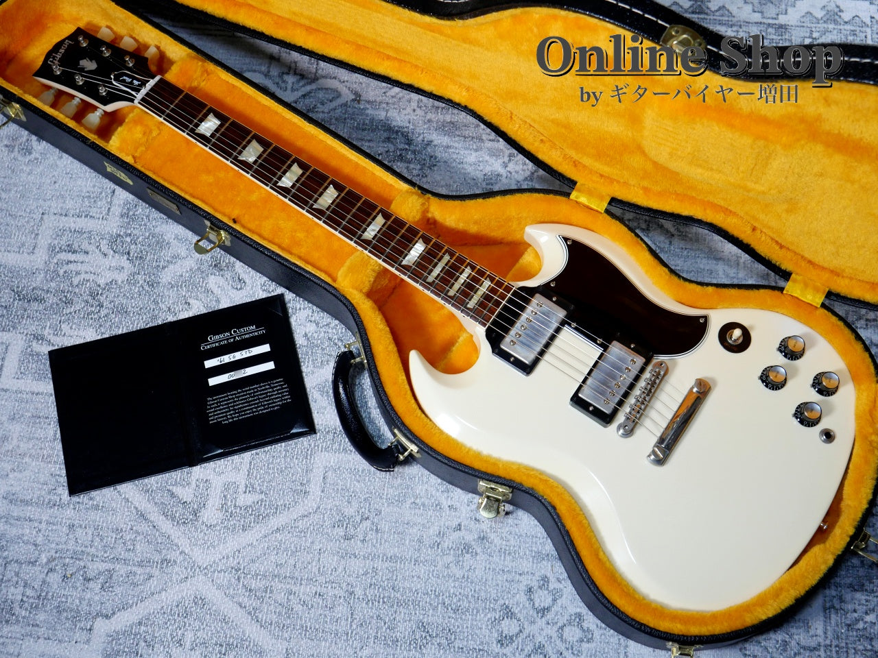 USED 2021 Gibson Custom Shop Historic Collection 1961 SG Standard Reissue Stop Bar Polaris White VOS