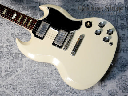 USED 2021 Gibson Custom Shop Historic Collection 1961 SG Standard Reissue Stop Bar Polaris White VOS