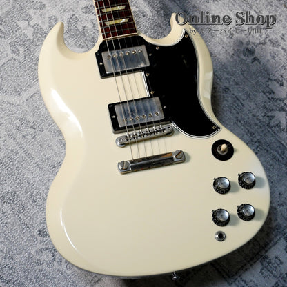 USED 2021 Gibson Custom Shop Historic Collection 1961 SG Standard Reissue Stop Bar Polaris White VOS