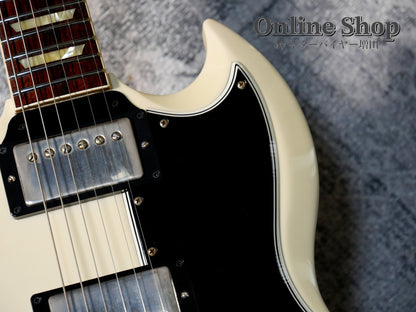 USED 2021 Gibson Custom Shop Historic Collection 1961 SG Standard Reissue Stop Bar Polaris White VOS