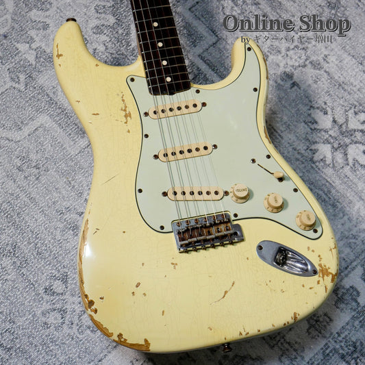 USED 2009 Fender Custom Shop TBC 1962 Stratocaster Heavy Relic Vintage White