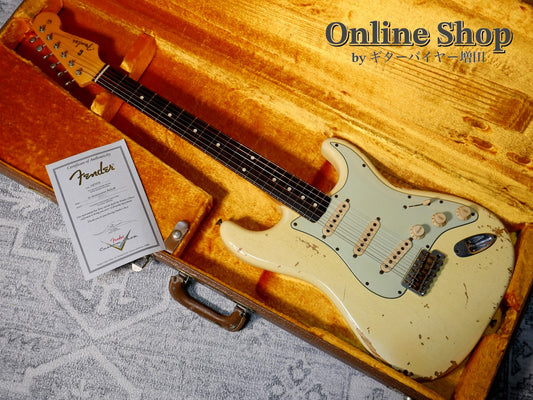 USED 2009 Fender Custom Shop TBC 1962 Stratocaster Heavy Relic Vintage White