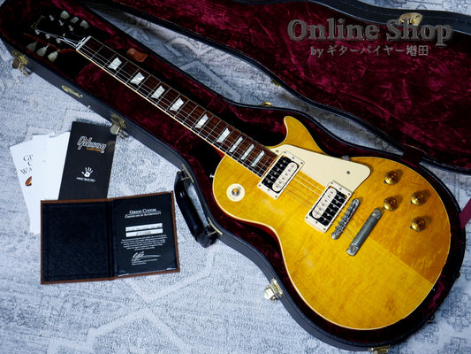 USED 2017 Gibson Custom Shop 1958 Les Paul Standard "HRM" Green Lemon Light Aged