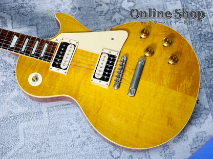 USED 2017 Gibson Custom Shop 1958 Les Paul Standard "HRM" Green Lemon Light Aged