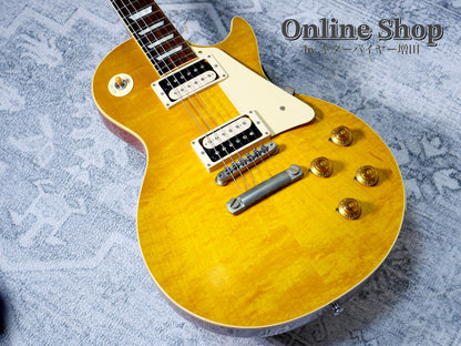 USED 2017 Gibson Custom Shop 1958 Les Paul Standard "HRM" Green Lemon Light Aged