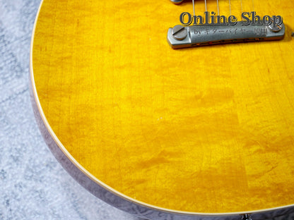 USED 2017 Gibson Custom Shop 1958 Les Paul Standard "HRM" Green Lemon Light Aged