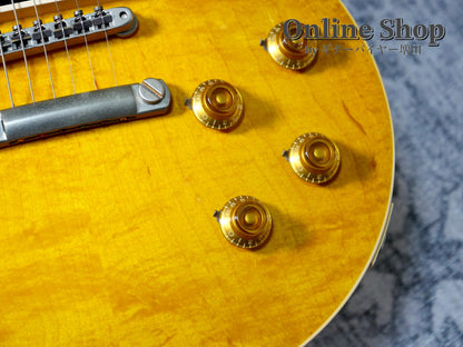 USED 2017 Gibson Custom Shop 1958 Les Paul Standard "HRM" Green Lemon Light Aged