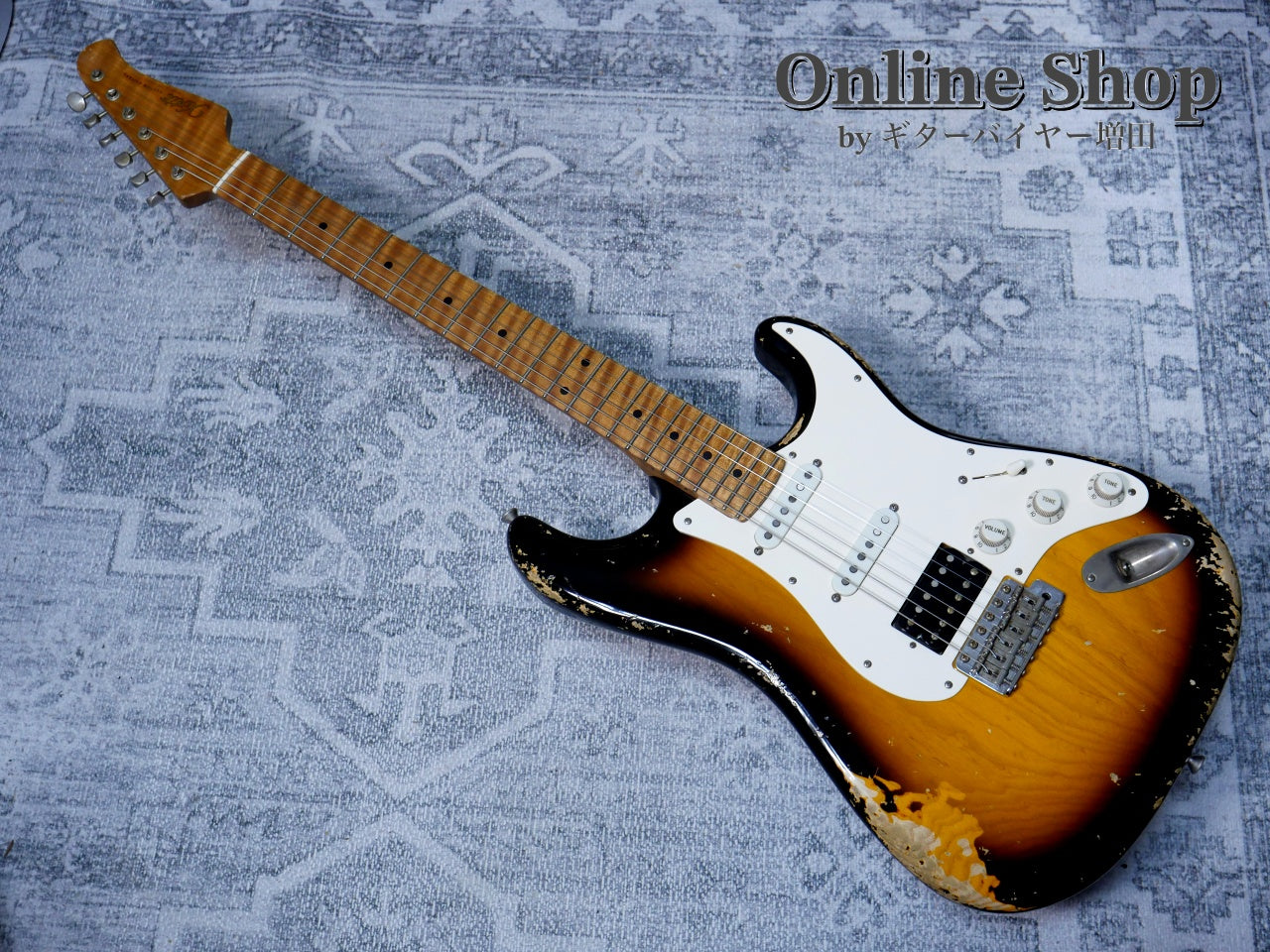 USED 2022 Xotic XSC-2 "5A Flame Maple Neck" 2-Tone Burst / Maple Heavy Aged