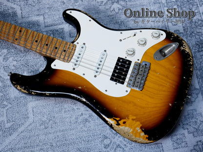 USED 2022 Xotic XSC-2 "5A Flame Maple Neck" 2-Tone Burst / Maple Heavy Aged