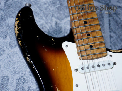 USED 2022 Xotic XSC-2 "5A Flame Maple Neck" 2-Tone Burst / Maple Heavy Aged