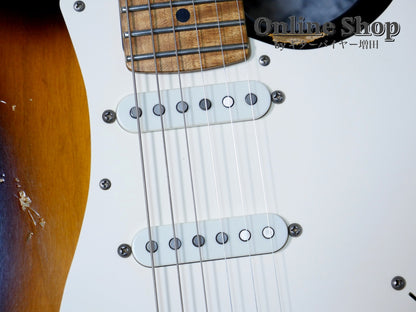 USED 2022 Xotic XSC-2 "5A Flame Maple Neck" 2-Tone Burst / Maple Heavy Aged