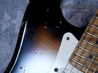 USED 2022 Xotic XSC-2 "5A Flame Maple Neck" 2-Tone Burst / Maple Heavy Aged