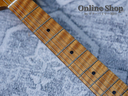 USED 2022 Xotic XSC-2 "5A Flame Maple Neck" 2-Tone Burst / Maple Heavy Aged