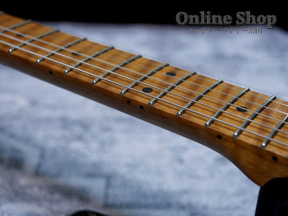 USED 2022 Xotic XSC-2 "5A Flame Maple Neck" 2-Tone Burst / Maple Heavy Aged