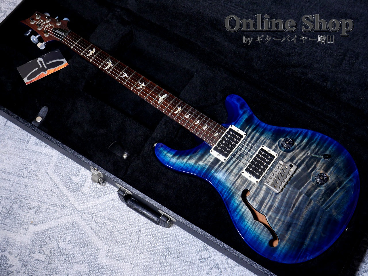 USED 2014 Paul Reed Smith Custom 24 Semi-hollow 10Top Faded Blue Burst