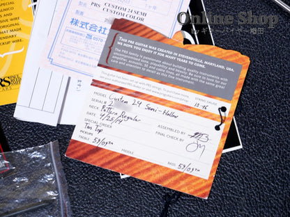 USED 2014 Paul Reed Smith Custom 24 Semi-hollow 10Top Faded Blue Burst