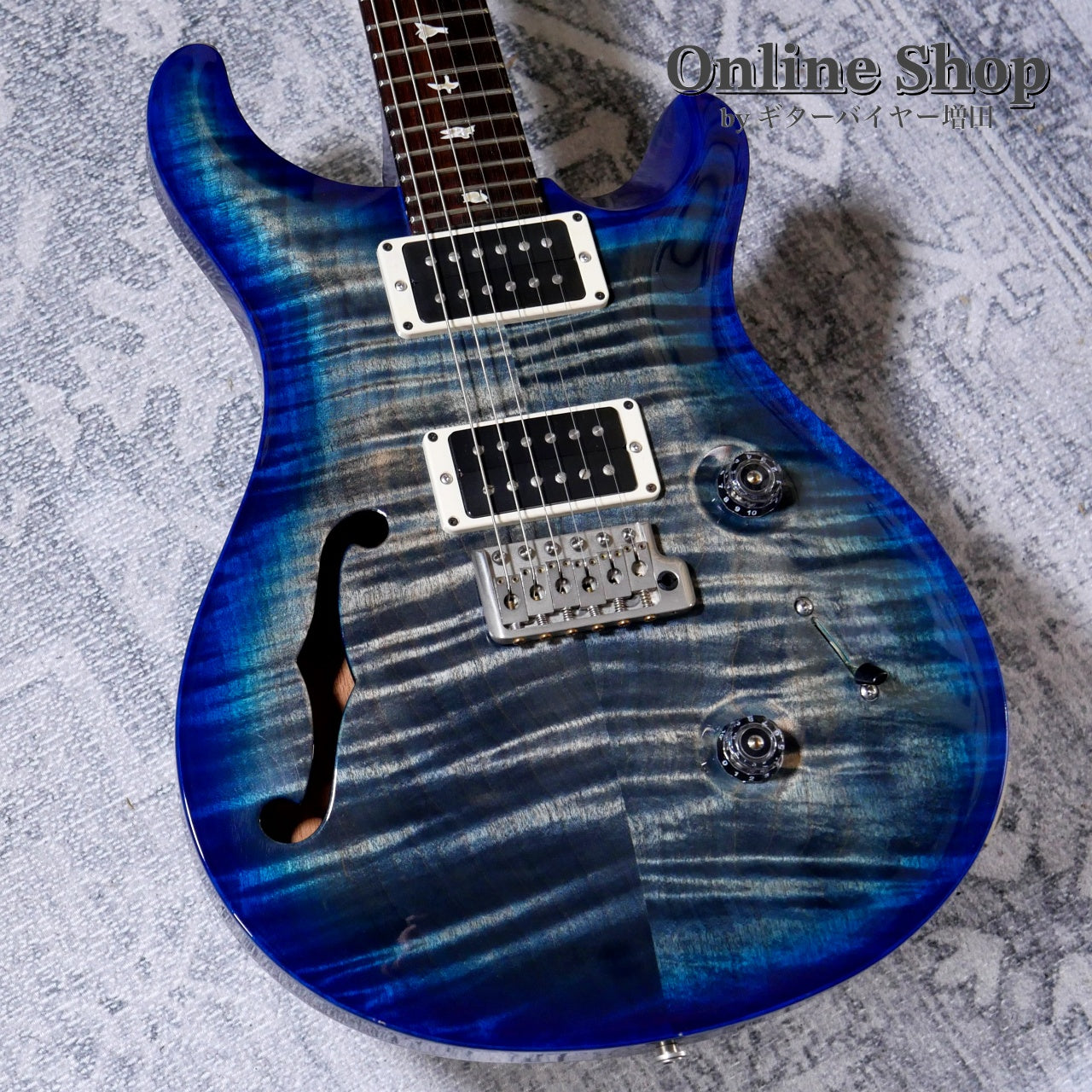USED 2014 Paul Reed Smith Custom 24 Semi-hollow 10Top Faded Blue Burst