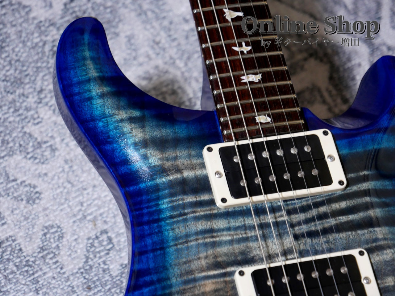 USED 2014 Paul Reed Smith Custom 24 Semi-hollow 10Top Faded Blue Burst
