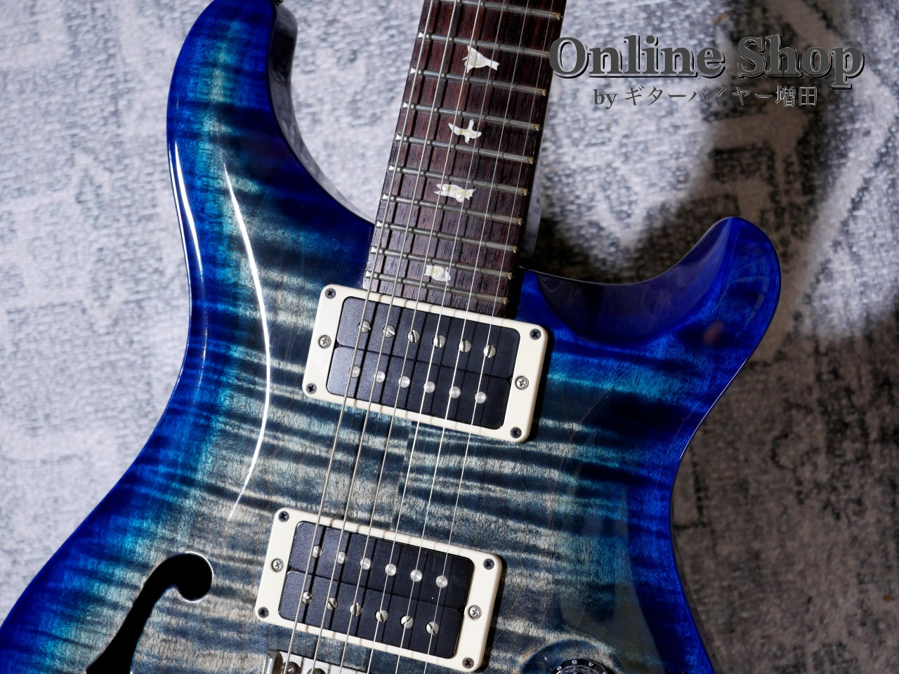 USED 2014 Paul Reed Smith Custom 24 Semi-hollow 10Top Faded Blue