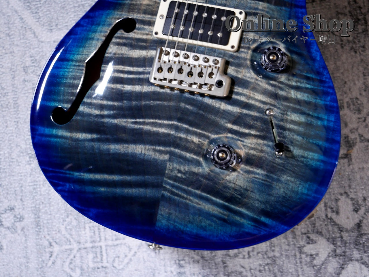 USED 2014 Paul Reed Smith Custom 24 Semi-hollow 10Top Faded Blue Burst