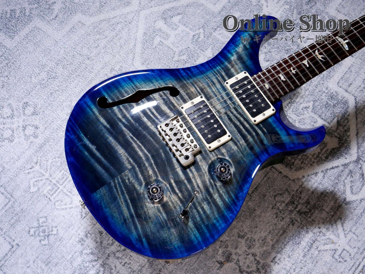 USED 2014 Paul Reed Smith Custom 24 Semi-hollow 10Top Faded Blue Burst
