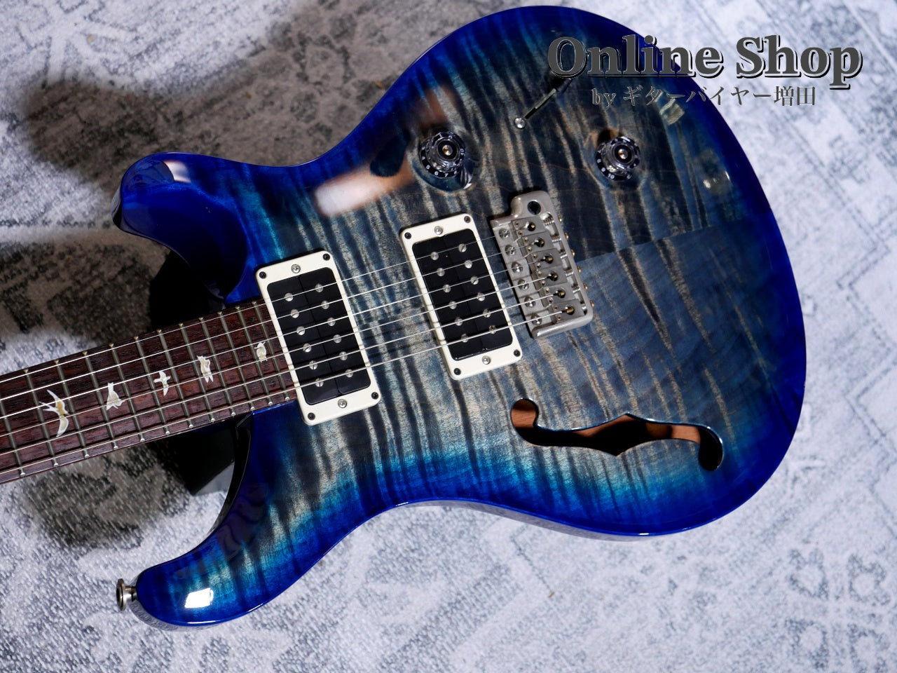 USED 2014 Paul Reed Smith Custom 24 Semi-hollow 10Top Faded Blue Burst