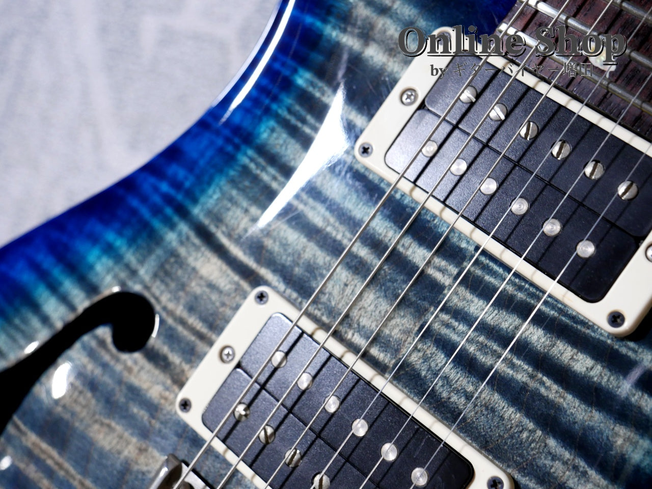 USED 2014 Paul Reed Smith Custom 24 Semi-hollow 10Top Faded Blue Burst