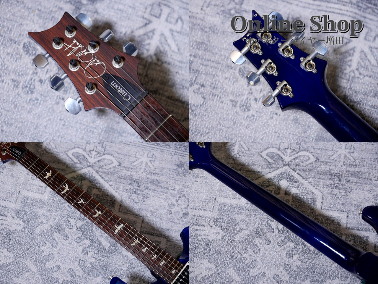 USED 2014 Paul Reed Smith Custom 24 Semi-hollow 10Top Faded Blue Burst