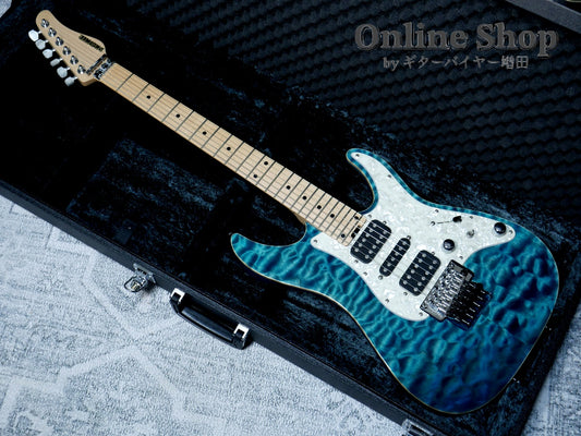 USED 2018 Schecter EX-24-CTM-FRT "Exceed" 4A Grade Indigo Light Blue / Maple