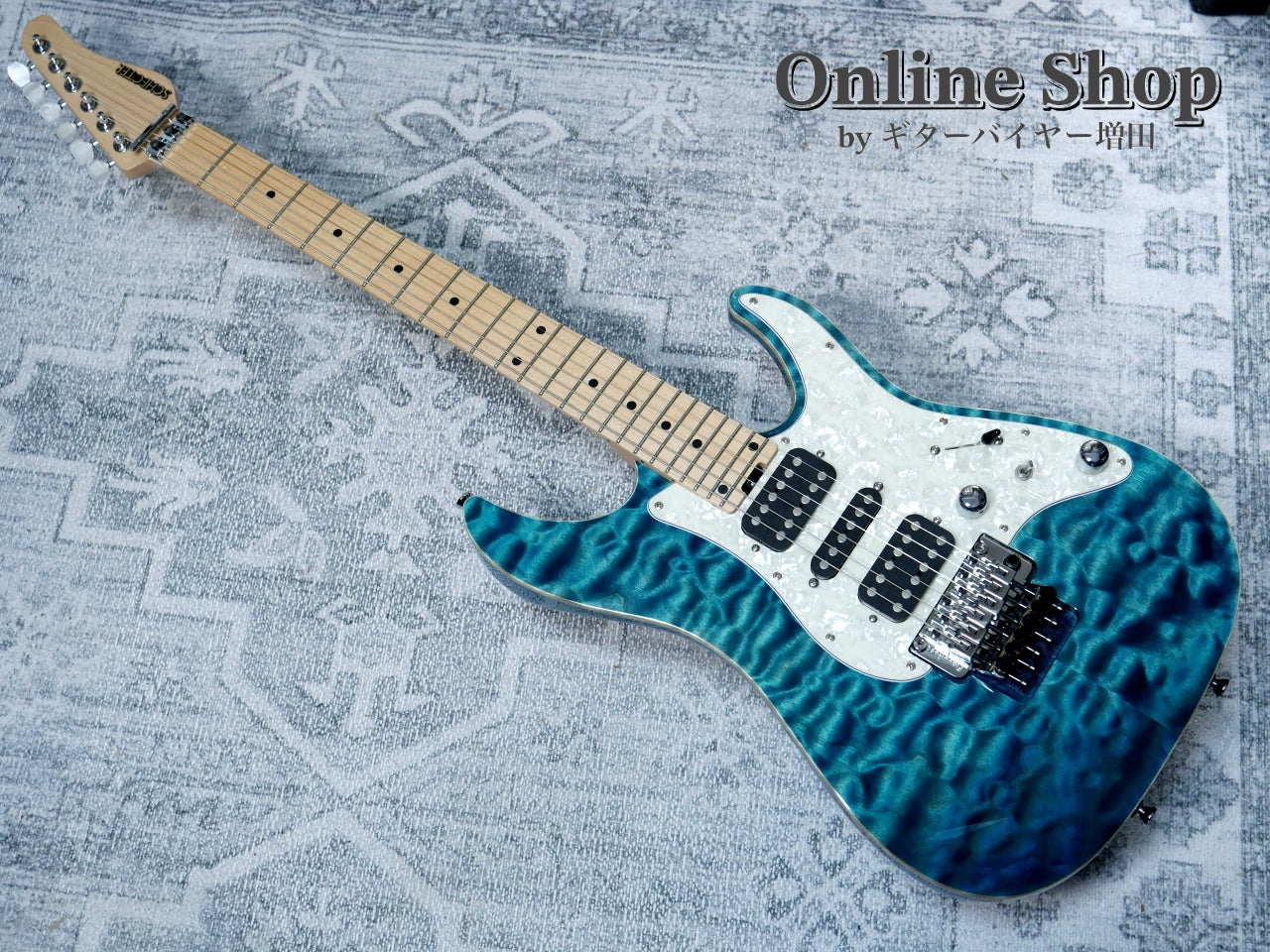USED 2018 Schecter EX-24-CTM-FRT "Exceed" 4A Grade Indigo Light Blue / Maple