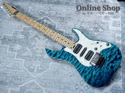 USED 2018 Schecter EX-24-CTM-FRT "Exceed" 4A Grade Indigo Light Blue / Maple