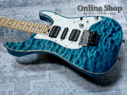 USED 2018 Schecter EX-24-CTM-FRT "Exceed" 4A Grade Indigo Light Blue / Maple