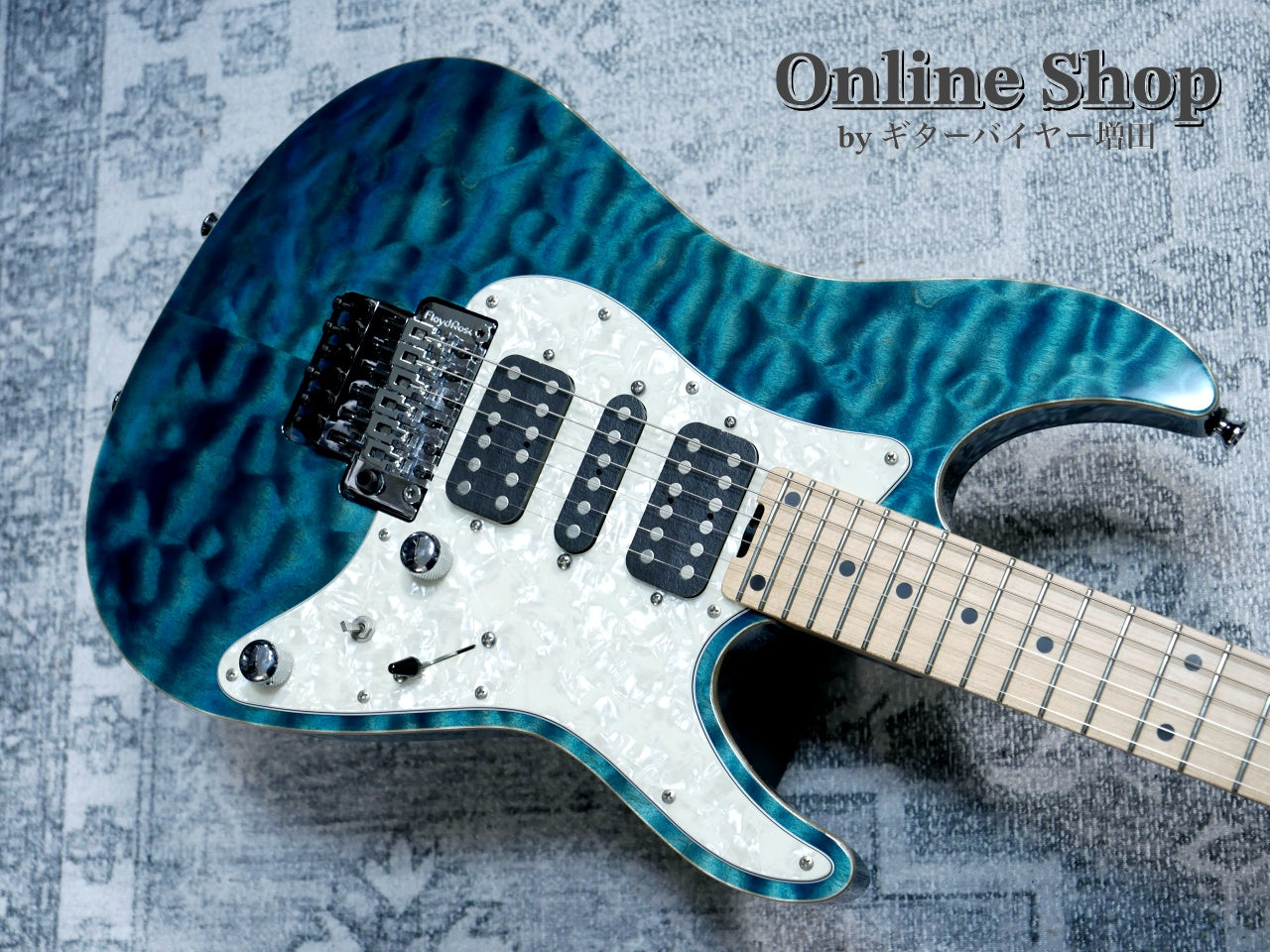 USED 2018 Schecter EX-24-CTM-FRT "Exceed" 4A Grade Indigo Light Blue / Maple