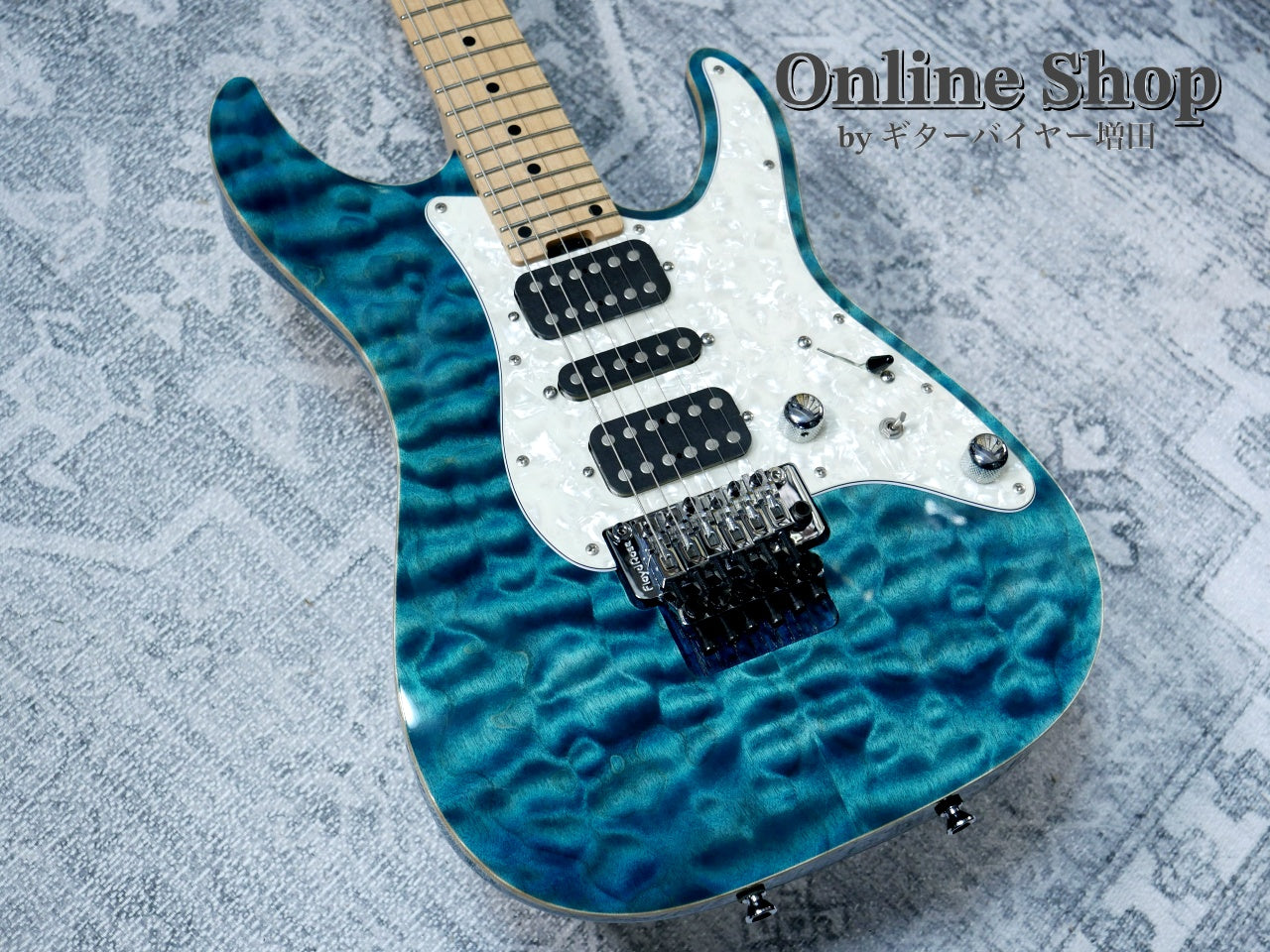 USED 2018 Schecter EX-24-CTM-FRT "Exceed" 4A Grade Indigo Light Blue / Maple