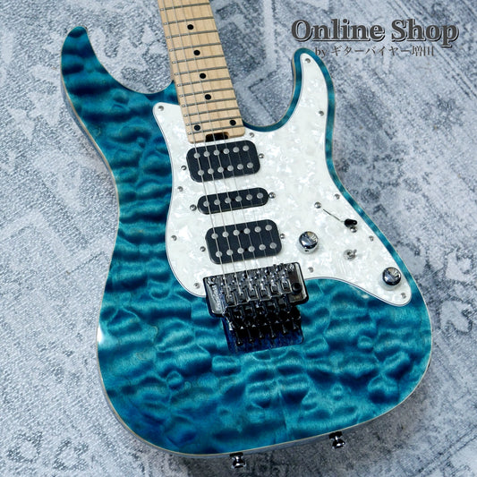 USED 2018 Schecter EX-24-CTM-FRT "Exceed" 4A Grade Indigo Light Blue / Maple