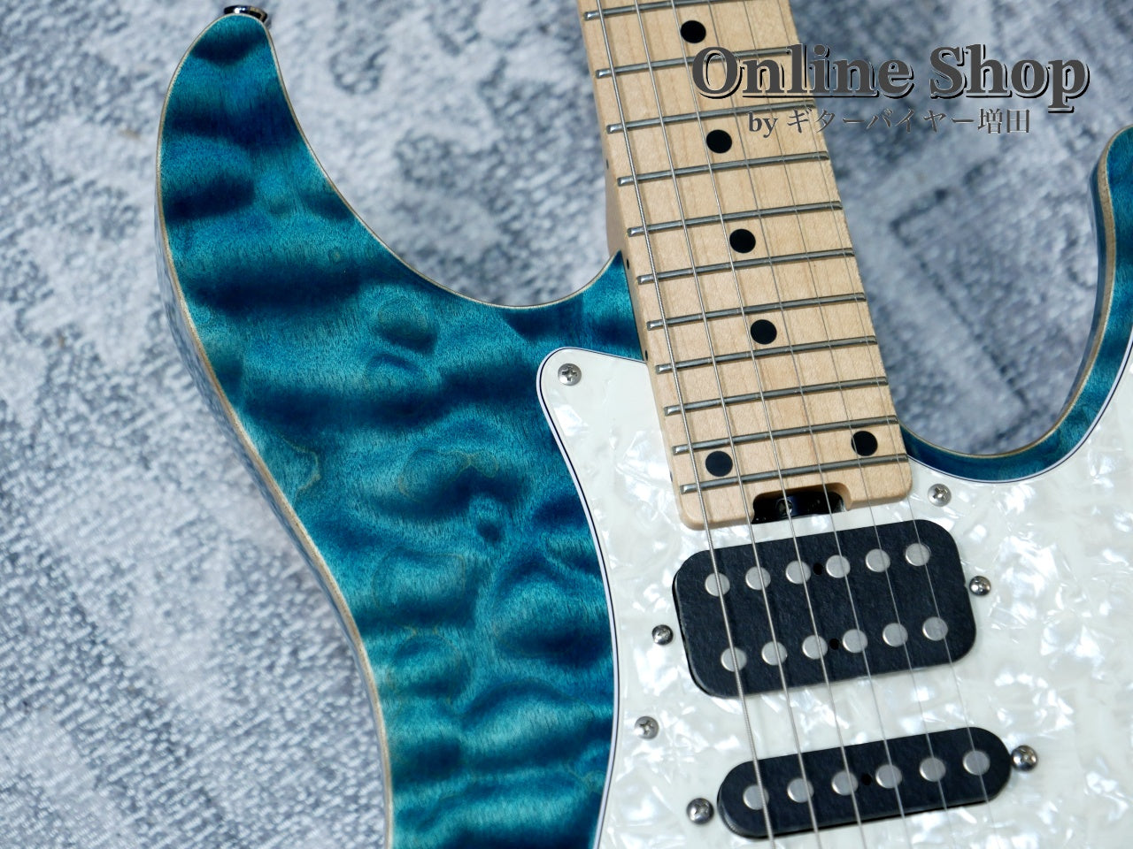 USED 2018 Schecter EX-24-CTM-FRT "Exceed" 4A Grade Indigo Light Blue / Maple