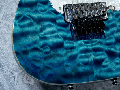 USED 2018 Schecter EX-24-CTM-FRT "Exceed" 4A Grade Indigo Light Blue / Maple