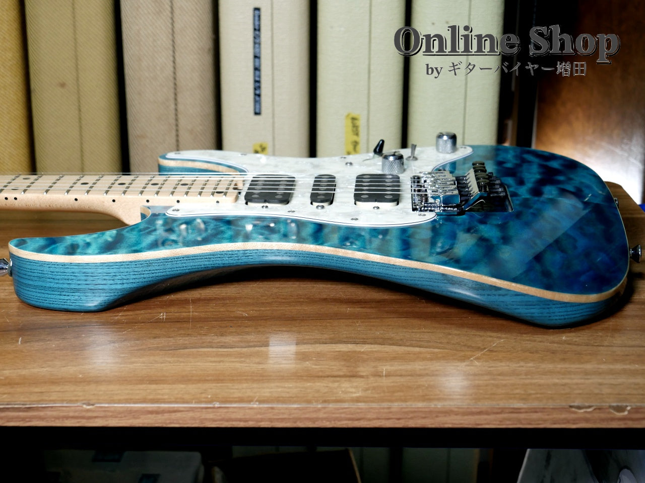 USED 2018 Schecter EX-24-CTM-FRT "Exceed" 4A Grade Indigo Light Blue / Maple