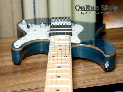 USED 2018 Schecter EX-24-CTM-FRT "Exceed" 4A Grade Indigo Light Blue / Maple