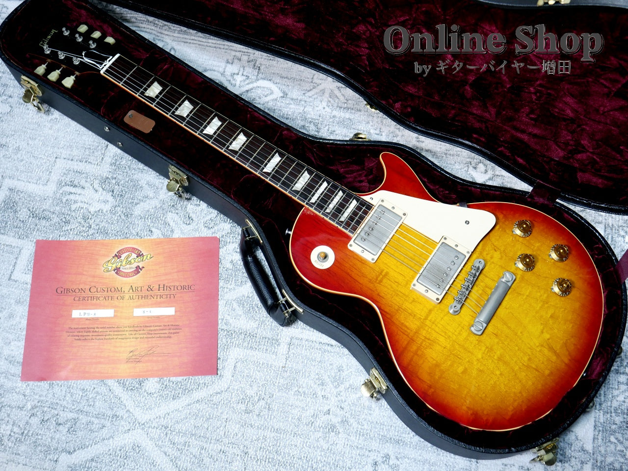 USED 2004 Gibson Custom Shop Historic Collection 1958 Les Paul Reissue HRM "1pc Top" Washed Cherry