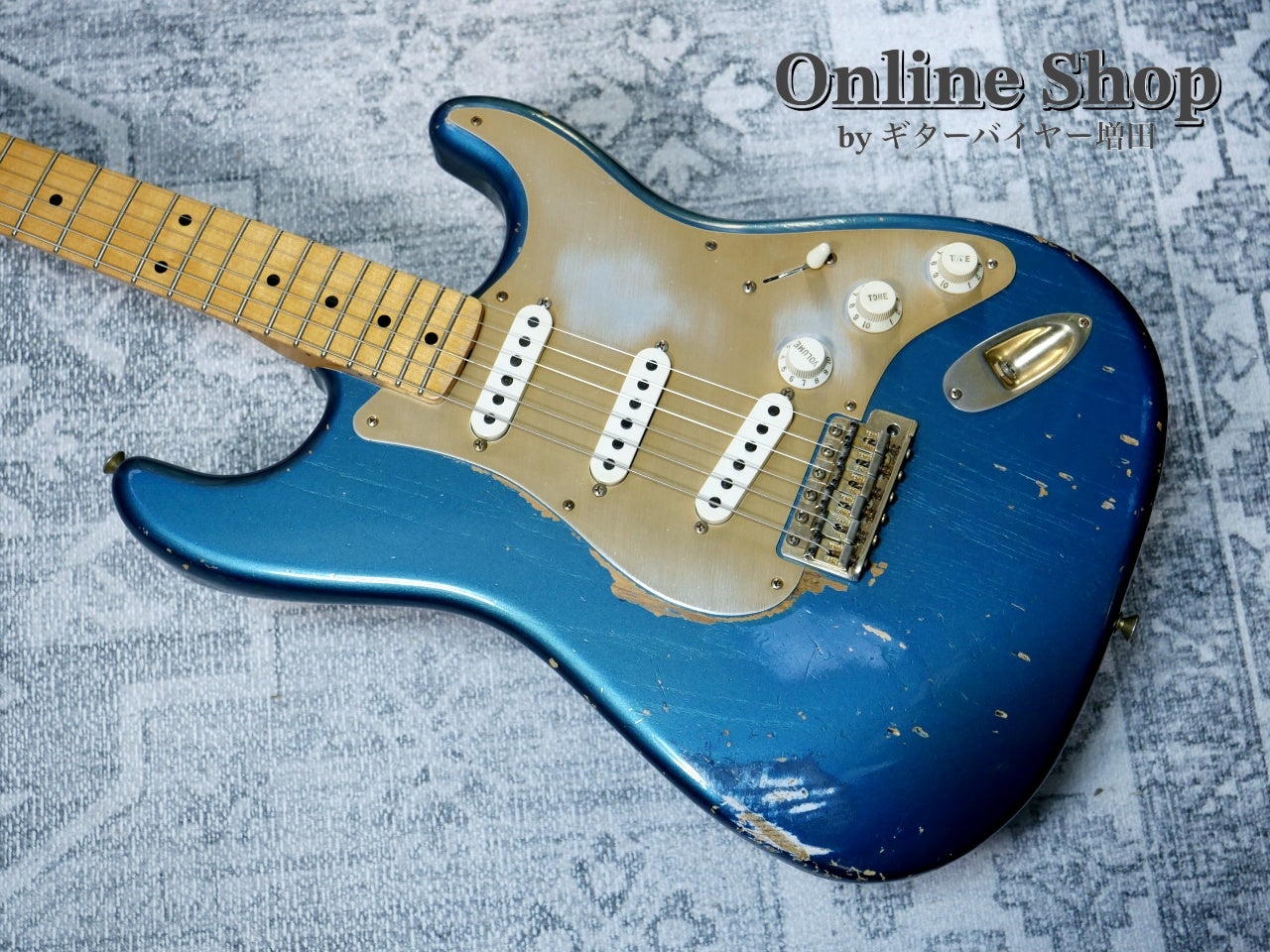 USED 2012 Fender Custom Shop Limited Edition 1956 Stratocaster Relic Aged Lake Placid Blue