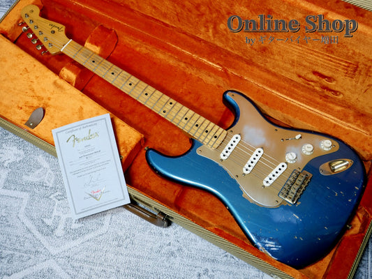 USED 2012 Fender Custom Shop Limited Edition 1956 Stratocaster Relic Aged Lake Placid Blue