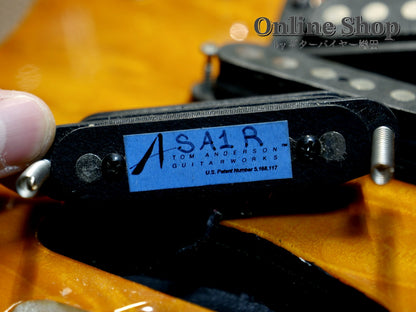 USED 2000 Tom Anderson Drop Top "Brazilian Rosewood" Translucent Amber Burst with Binding