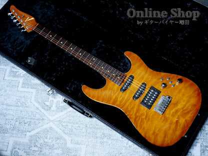 USED 2000 Tom Anderson Drop Top "Brazilian Rosewood" Translucent Amber Burst with Binding