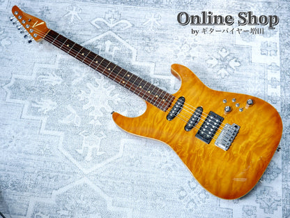 USED 2000 Tom Anderson Drop Top "Brazilian Rosewood" Translucent Amber Burst with Binding