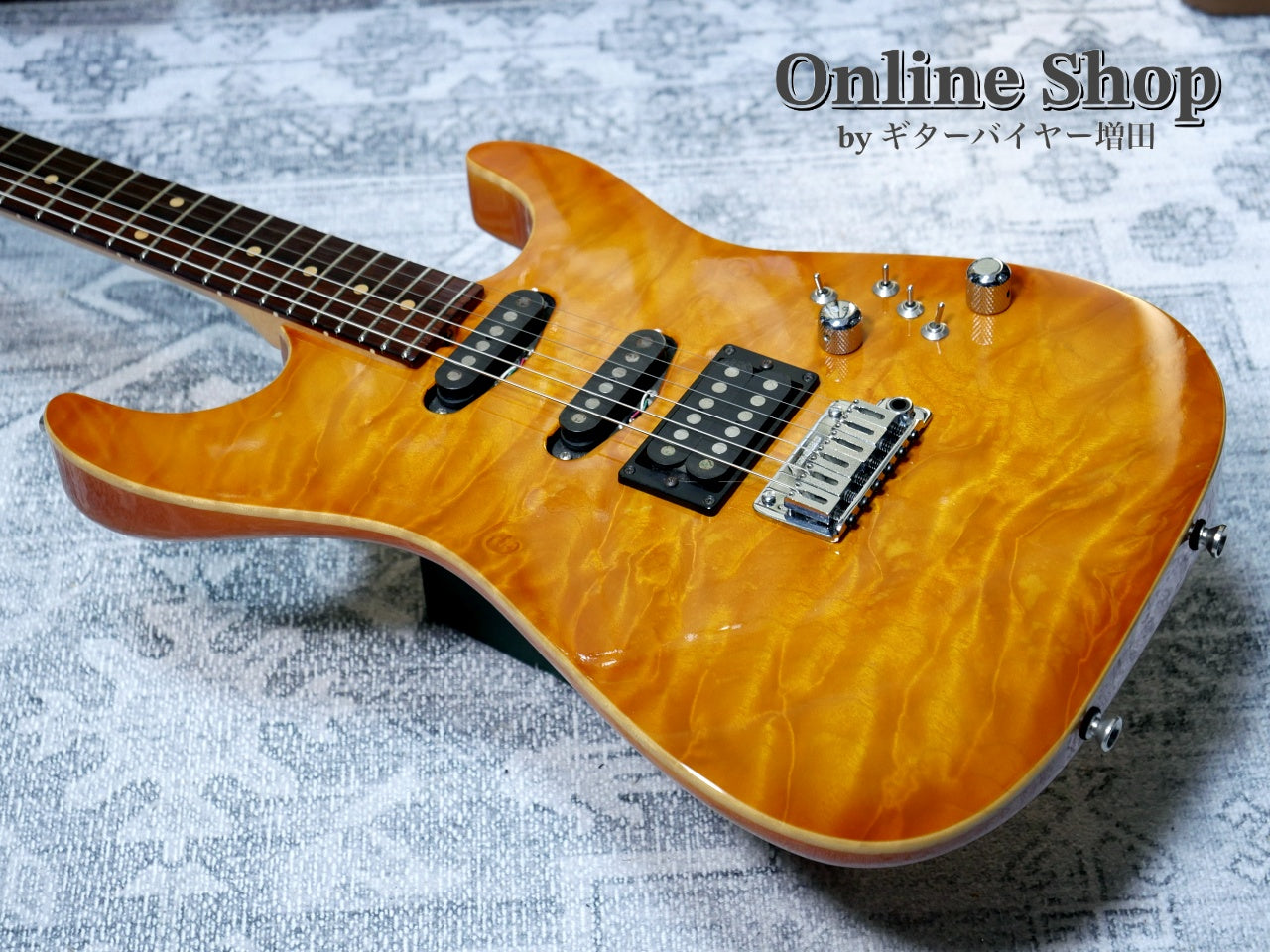USED 2000 Tom Anderson Drop Top "Brazilian Rosewood" Translucent Amber Burst with Binding