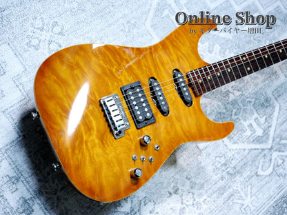 USED 2000 Tom Anderson Drop Top "Brazilian Rosewood" Translucent Amber Burst with Binding