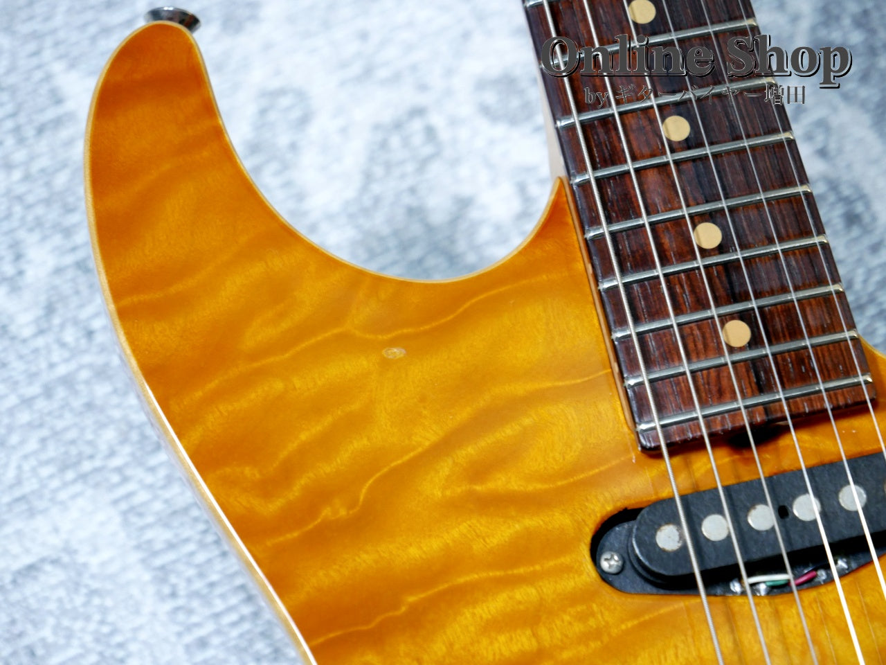 USED 2000 Tom Anderson Drop Top "Brazilian Rosewood" Translucent Amber Burst with Binding