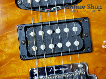 USED 2000 Tom Anderson Drop Top "Brazilian Rosewood" Translucent Amber Burst with Binding