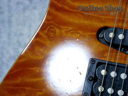 USED 2000 Tom Anderson Drop Top "Brazilian Rosewood" Translucent Amber Burst with Binding